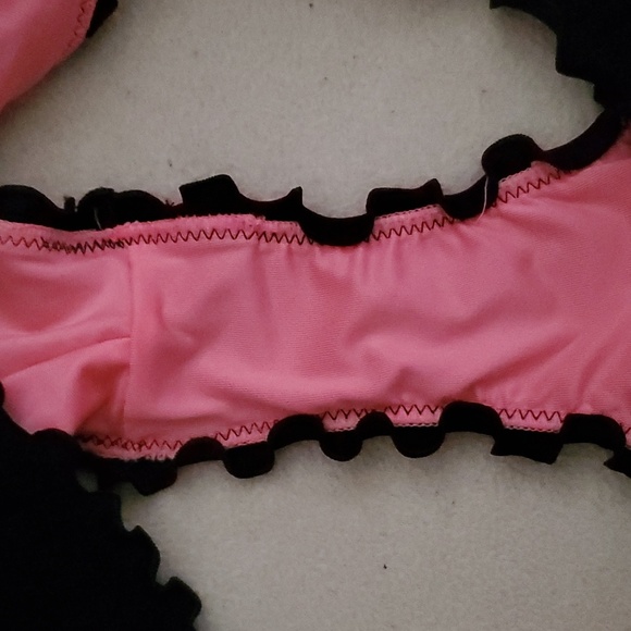PINK VICTORIA'S SECRET Swimwear Bikini Top Ruffle Hem Bottom Swimsuit Set - Picture 12 of 12